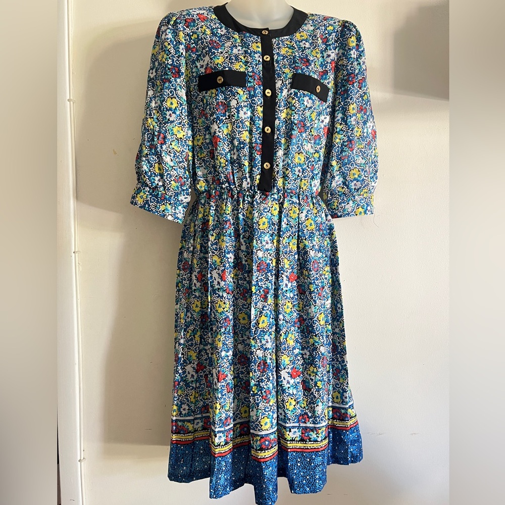 Elegant Floral Long Sleeve Dress